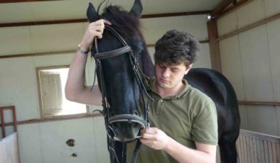 Çukurova Üniversitesi öğrencileri biniciliği eski yarış atlarıyla öğreniyor