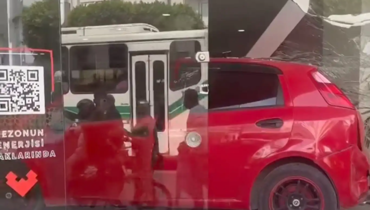 Kontrolden çıkan otomobil iş yerine daldı