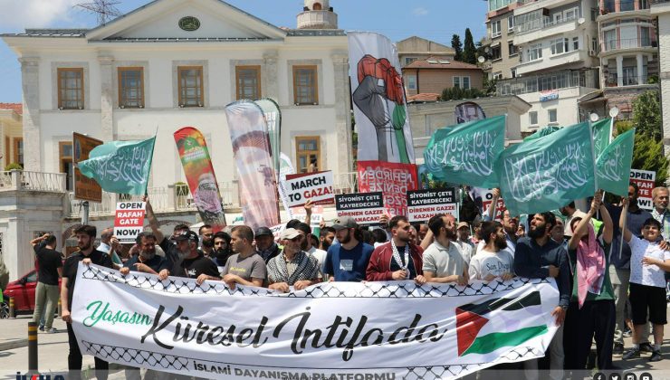 İstanbul’da “Küresel Gazze Yürüyüşü”ne destek, Sisi’ye tepki